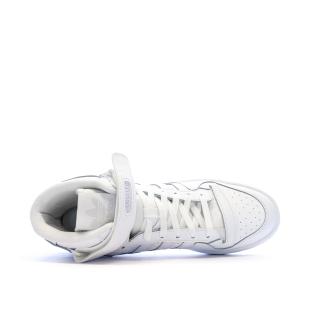 Baskets Blanches Homme Adidas Forum Mid vue 0