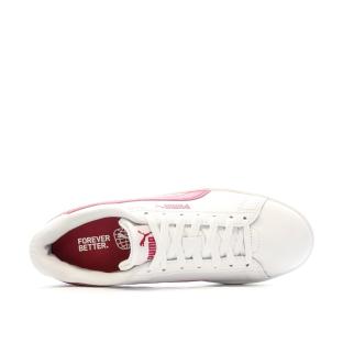 Baskets Blanches/Rouges Fille Puma Smash 3.0 vue 4