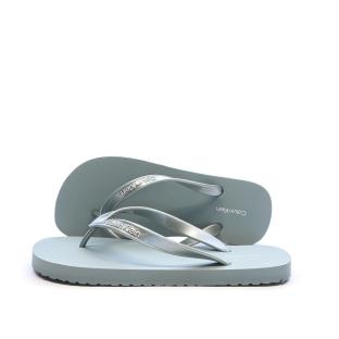 Tongs Bleu Femme Calvin Klein Jeans Flip Flop Tpu Metall vue 0