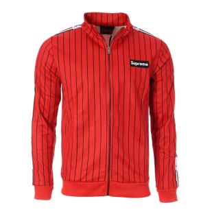 Veste Zippé Rouge Homme Supreme Grip STRIPES pas cher