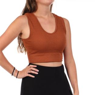 Brassière de Sport Marron Femme No Publik Iris Terre vue 0