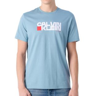 T-Shirt Bleu/Blanc Homme Calvin Klein Jeans LV04RD814G vue 0