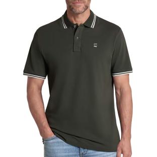 Polo Kaki Foncé Homme G-Star RAW Striped Collar vue 0