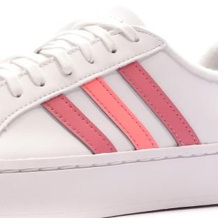 Baskets Blanches Fille/Femme Adidas Streetcheck vue 7