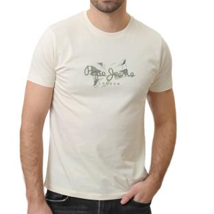 T-shirt Écru Homme Pepe jeansCount pas cher
