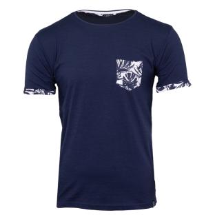 T-shirt Marine Homme La Maison Blaggio Melzac pas cher