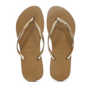 Tongs Marron Femme Havaianas Slim Infradito vue 0