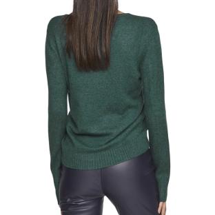 Pull Col V Vert Femme Vila 69 vue 2