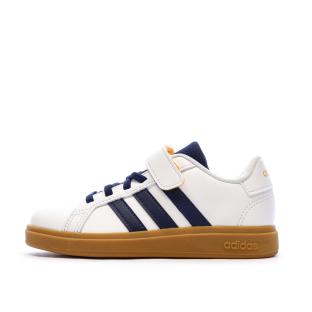 Baskets Blanche/Bleu Garçon Adidas Grand Court 2.0 El C vue 0