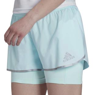 Short de Running Bleu clair Femme Adidas Adizero pas cher