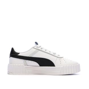 Baskets Blanc/Noir Femme Puma Carina 3.0 Luxe vue 0