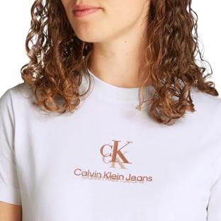 T-Shirt Blanc Femme Calvin Klein Jeans Shadow vue 3