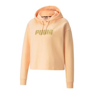 Sweat à Capuche Corail Femme Puma Cropped Metallic pas cher