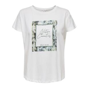 T-shirt Blanc Femme Only Life pas cher