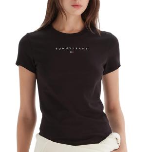 T-Shirt Noir Femme Tommy Hilfiger DW0DW21550 vue 0