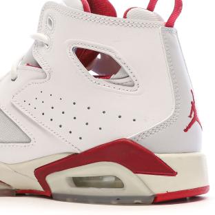 Baskets Blanches/Rouges Garçon Nike Jordan Fltclb 91 vue 7