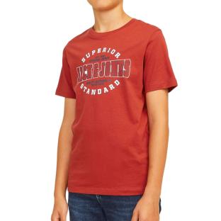 T-shirt Rouge Garçon Jack & Jones Logo 12258876 pas cher