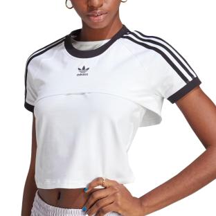T-shirts + Débardeur Blanc Femme Adidas Tee IC8808 pas cher