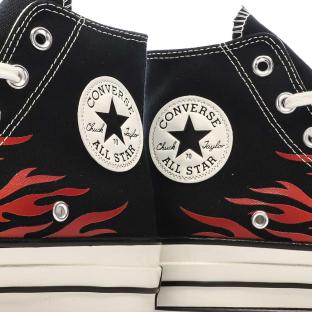 Baskets Noires Mixte Converse Chuck 70 Archive Prints vue 7