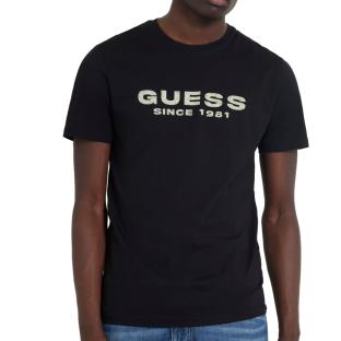T-shirt Noir Homme Guess M4GI61J1314 pas cher