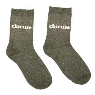 Chaussettes Kakis Femme Twinday Chieuse vue 0