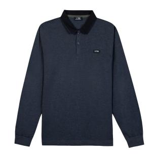 Polo Manches Longues Marine Homme TBS PEKANPOLS vue 0