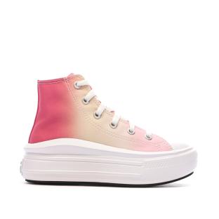 Baskets Roses Fille Converse All Star Move Platform vue 2