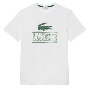 T-shirt Blanc Mixte Lacoste TH1218 vue 0