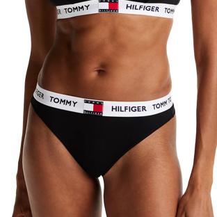 String Noir Femme Tommy Hilfiger Classic pas cher