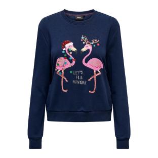 Sweat de Noel Marine Femme Only Onlyda Christmas vue 0