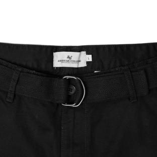 Short Noir Homme American College Chino vue 3