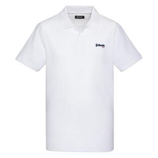 Polo Blanc Homme Schott PS0022 pas cher