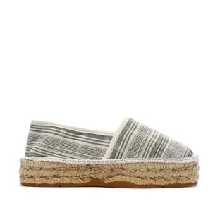 Espadrilles Blanches/Vertes Femme Pare Gabia Aduna vue 0
