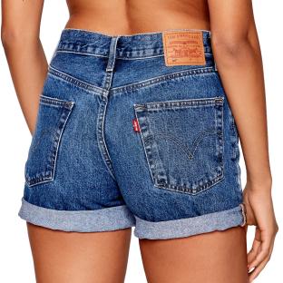 501 Short Bleu Femme Levi's Rolled vue 0