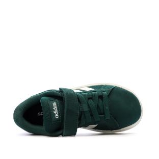 Baskets Vertes Foncés Junior Adidas Grand Court vue 0