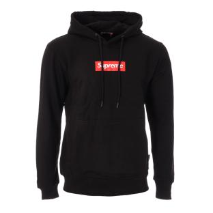 Sweat à Capuche Noir/Rouge Homme Supreme Grip Manuel pas cher