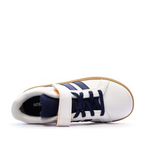 Baskets Blanche/Bleu Garçon Adidas Grand Court 2.0 El C vue 0