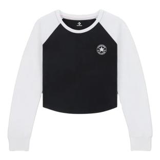 T-Shirt Noir Femme Converse Cozy Raglan vue 0