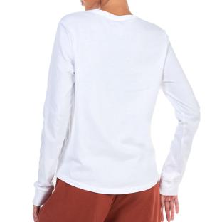 T-shirt Manches Longues Blanc Femme Nike Ftra vue 0