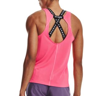 Débardeur de Sport Rose Femme Under Armour Fly By Tank vue 0