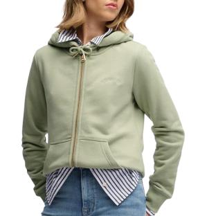 Sweat Vert Femme Superdry Essential Logo Ziphood Hb vue 0