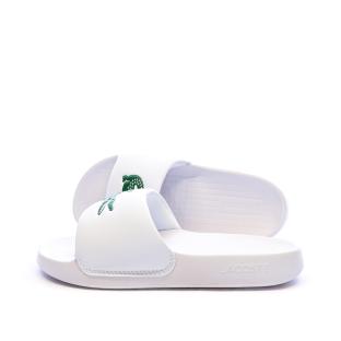 Claquettes Blanc Femme Lacoste Serve Slide 1.0 vue 0