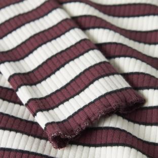 T-Shirt Bordeaux/Blanc Fille Name i Tala vue 0