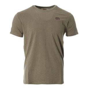 T-shirt Kaki Homme Lee Cooper Opari pas cher