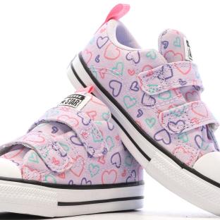 Baskets Rose Fille Converse All Star Hearts vue 7