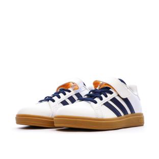 Baskets Blanche/Bleu Garçon Adidas Grand Court 2.0 El C vue 0