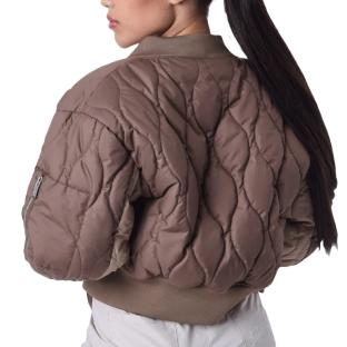 Veste Bomber Marron Femme Project X Paris Matelassé vue 2