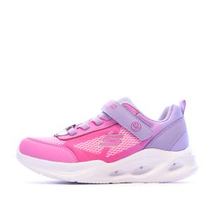 Baskets Roses/Mauves Fille Skechers Sola Glow vue 0