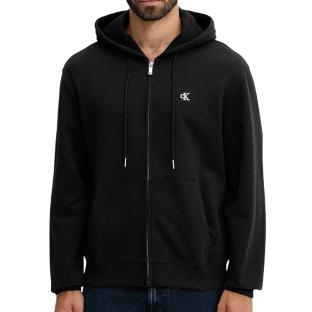 Sweat Zippé Noir Homme Calvin Klein Jeans Terry Monog pas cher