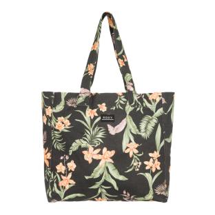 Tote Bag Noir à Fleurs Femme Roxy Anti Bad Vibes pas cher